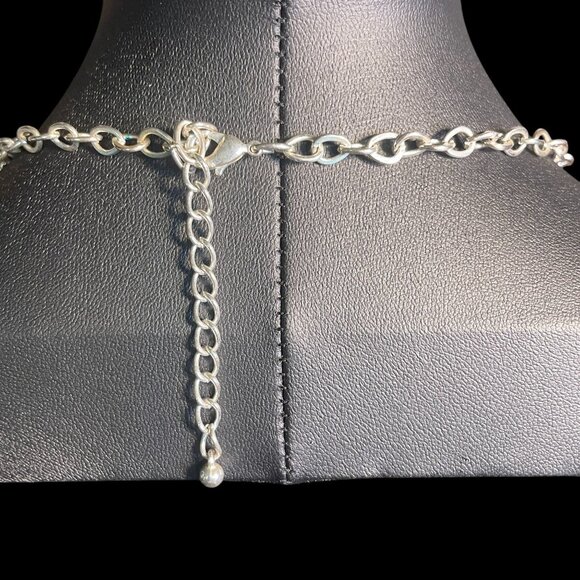 Boho Layered Shell Disc Necklace Earrings Set Blue Beachy Statement Jewelry - Picture 7 of 10